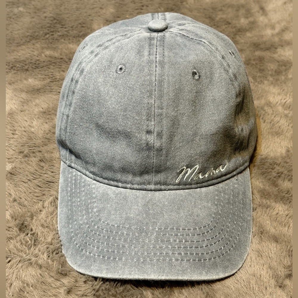 NWOT - Lichfamy Gray Embroidered Mama StrapBack Hat